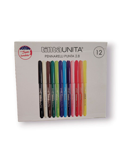 Pennarelli Tinta Unita Punta 2.8 – Confezione da 12