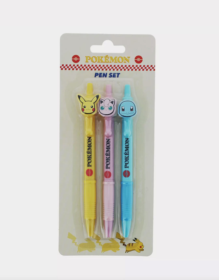 Set di Penne Pokémon – Jigglypuff, Squirtle e Pikachu