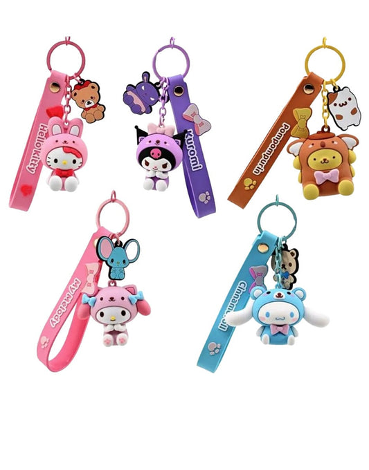 Portachiavi Sanrio Animal Series con Laccetto - Hello Kitty e Friends
