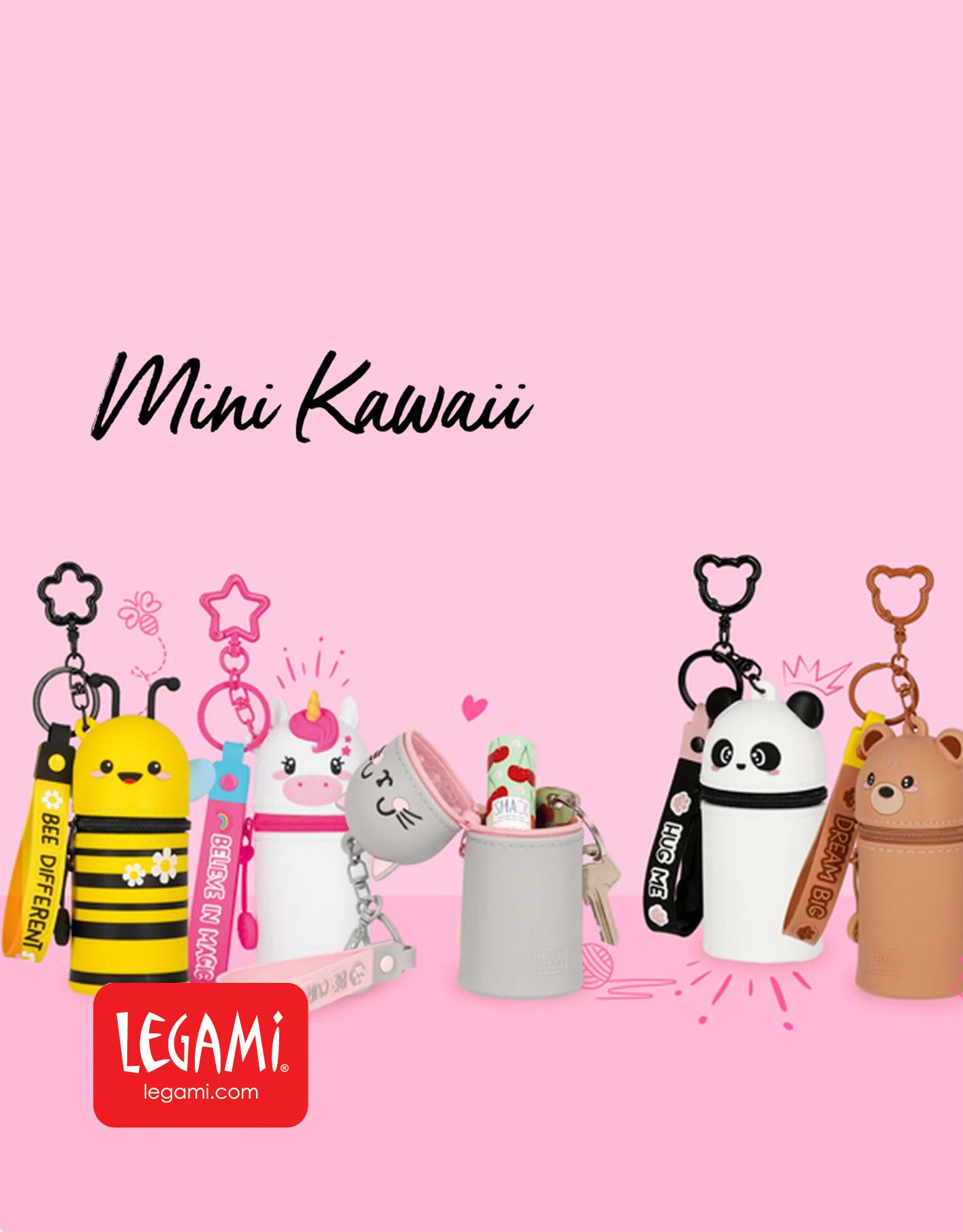 Portamonete con Portachiavi – Mini Kawaii Legami