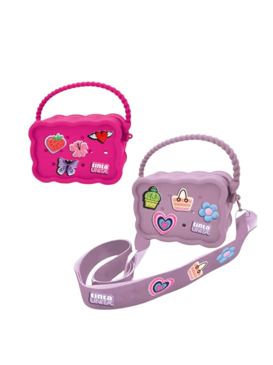 Pouch in Silicone con Pins e Tracolla - Tinta Unita Click