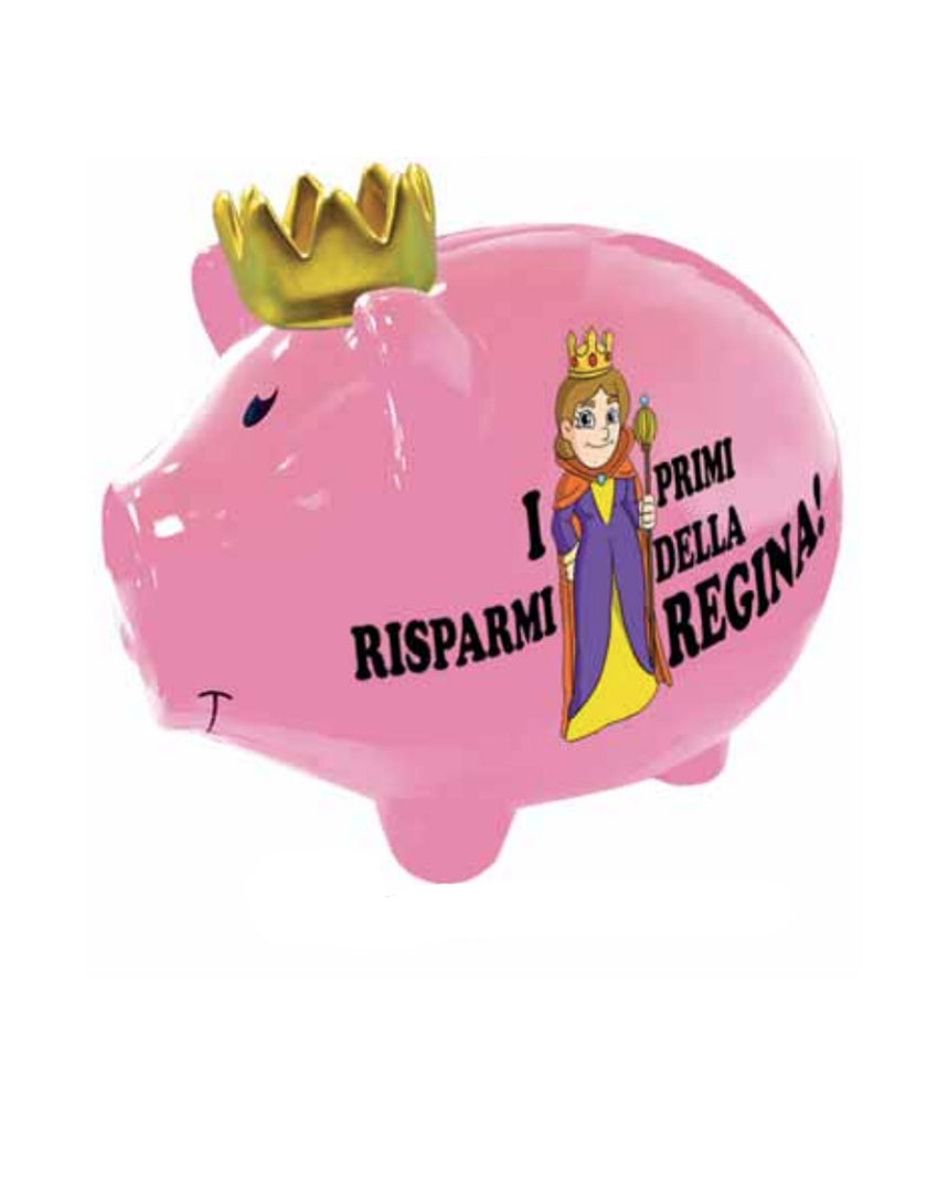 Salvadanaio Porky-Bank "Risparmi della Regina"