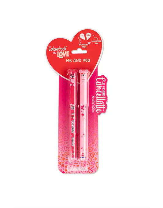 Set 2 Penne Gel Cancellabili Cancellotte In Love Colourbook