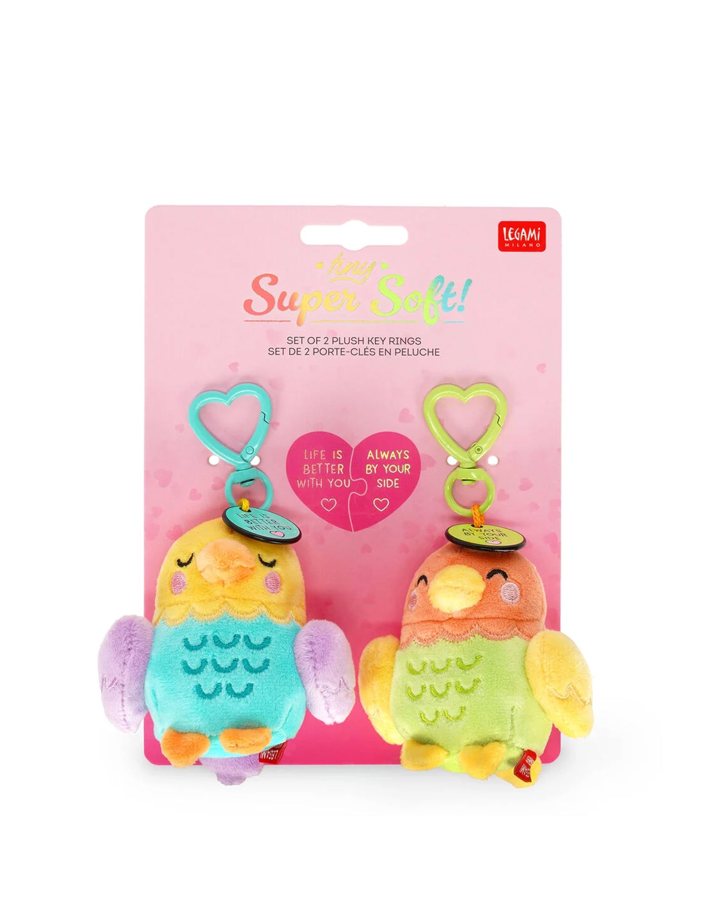 Set di 2 Portachiavi con Peluche “Super Soft! – Tiny” Legami