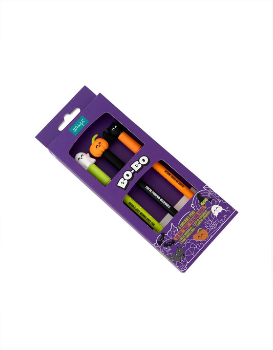 Set 3 Penne Cancellabili Mr. Wonderful Bo-Bo – Edizione Limitata Halloween