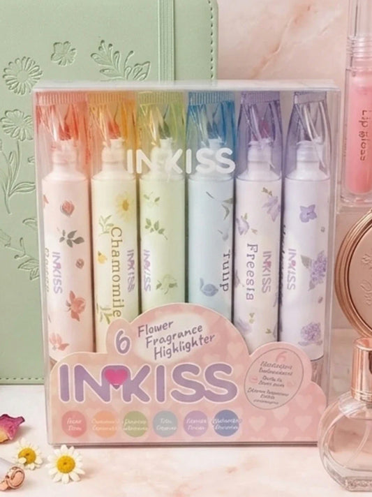 Set 6 Evidenziatori Profumati Doppia Punta INKISS – Giochi Preziosi