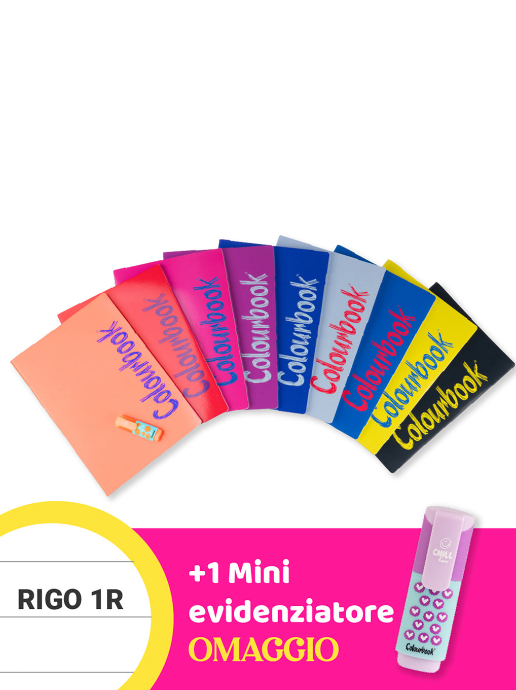 Set 6 Quaderni A4 Bicolor Rigo 1R con Omaggio Colourbook