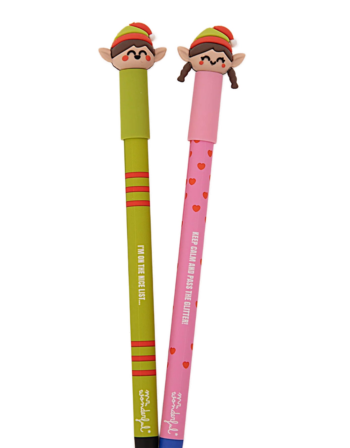 Set di 2 Penne Cancellabili Limited Bo-Bo Mr. Wonderful – Elfo ed Elfa