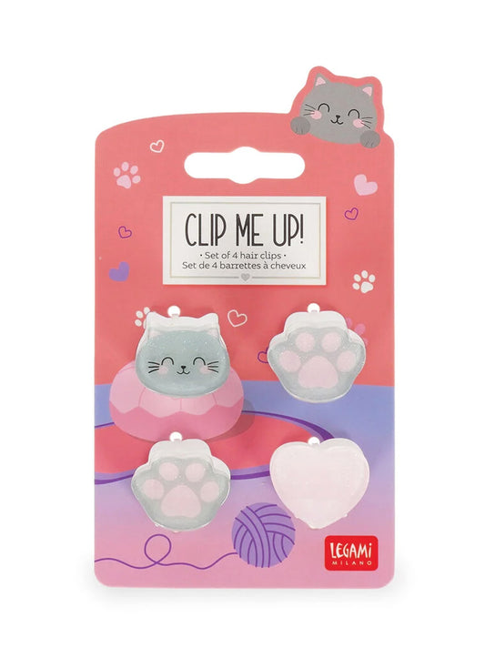 Set 4 Mini Mollette per Capelli Kitty – Clip Me Up! Legami
