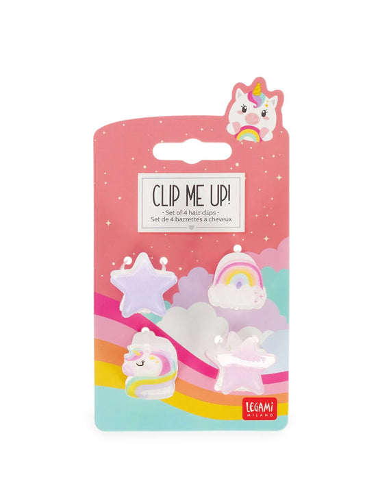 Set 4 Mini Mollette per Capelli Unicorn – Clip Me Up! Legami