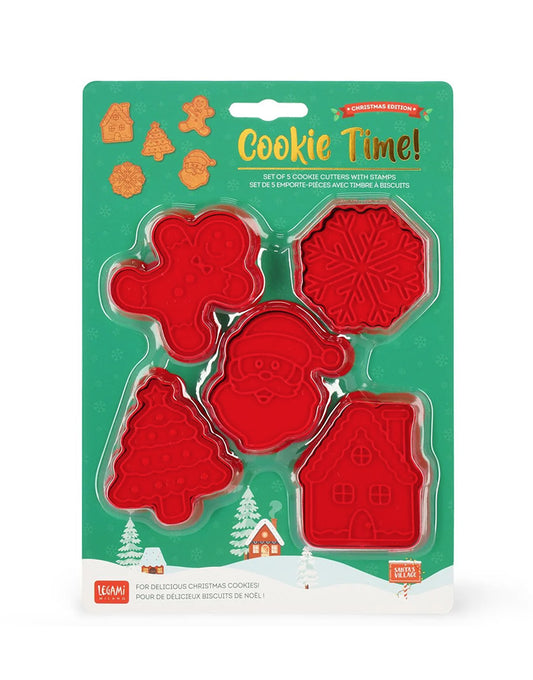 Set Formine per Biscotti Natalizie con Timbro - Cookie Time! di Legami