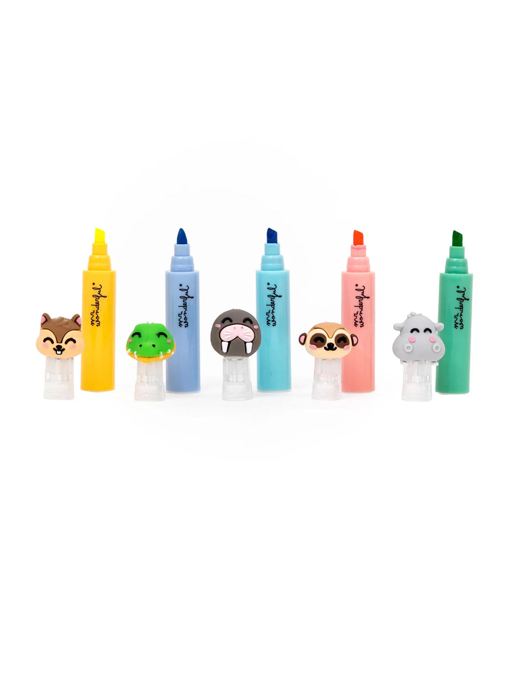 Set di 5 Mini Evidenziatori con Personaggi Wonder Comic – Mr. Wonderful