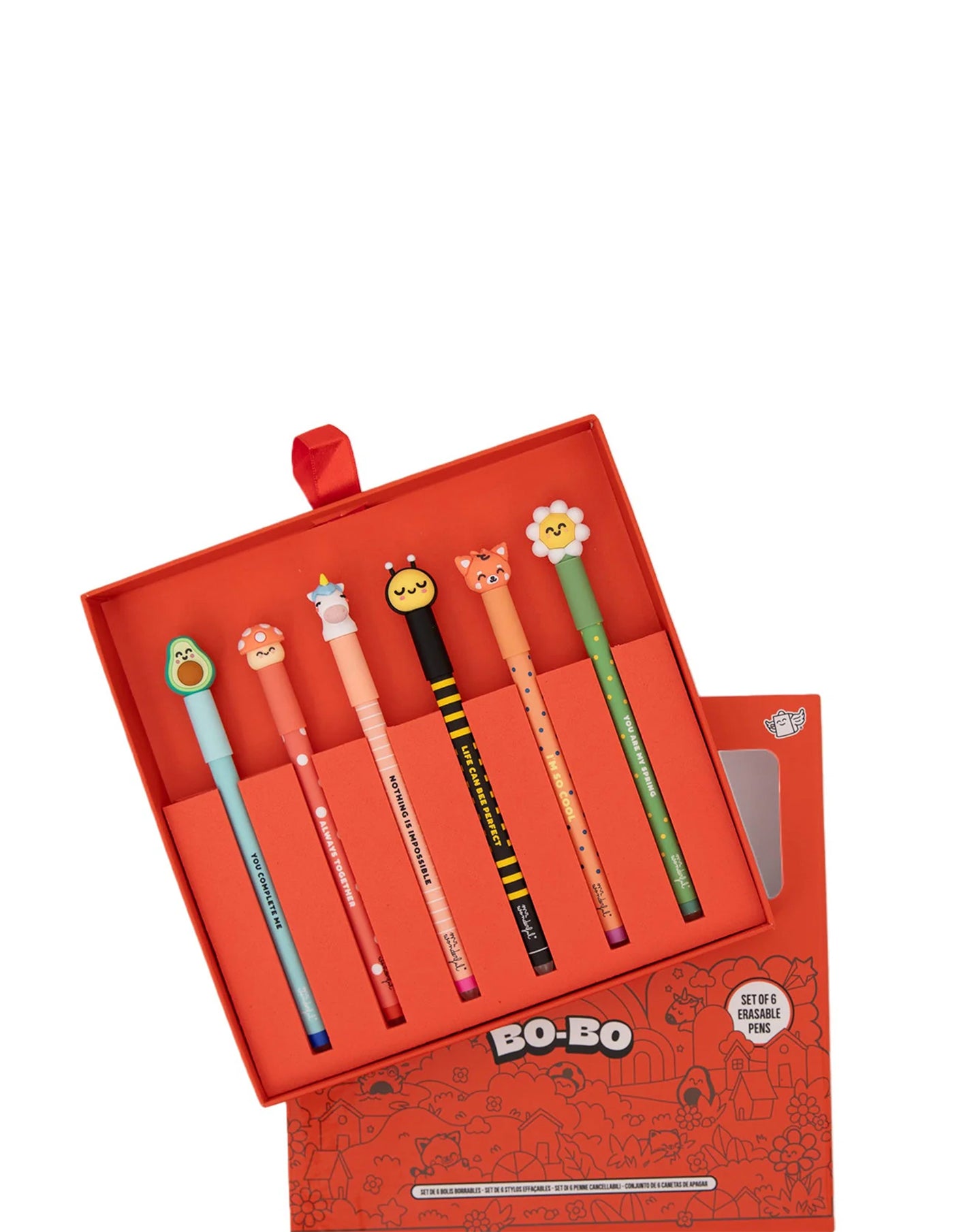 Set 6 Penne Cancellabili Bo-Bo Animali – Mr. Wonderful