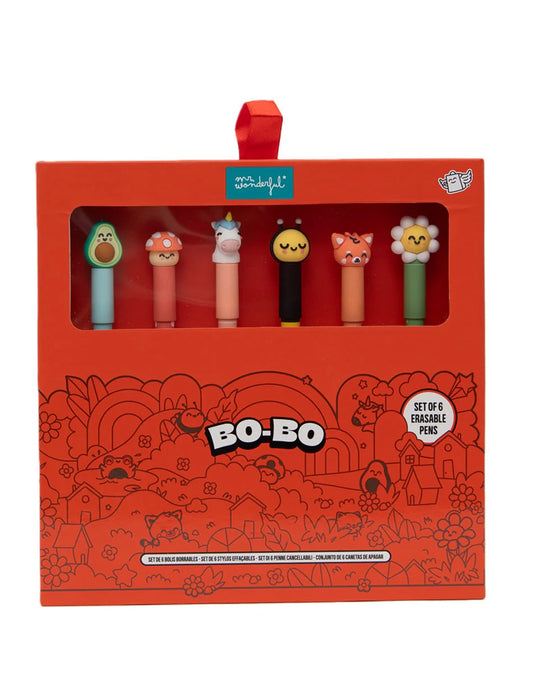 Set 6 Penne Cancellabili Bo-Bo Animali – Mr. Wonderful