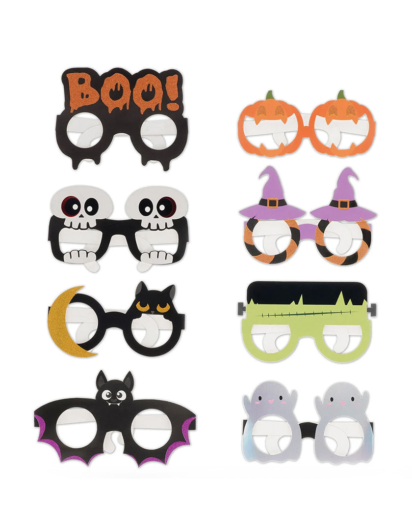 Set di 8 Occhiali in Carta Legami - Accessori Divertenti per la Notte di Halloween