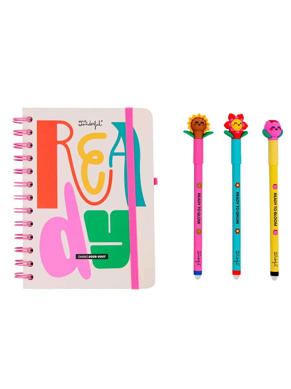 Diario Agenda Mr. Wonderful Piccolo 2026-2027 Settimanale + 3 Penne Cancellabili Bo-Bo Ready