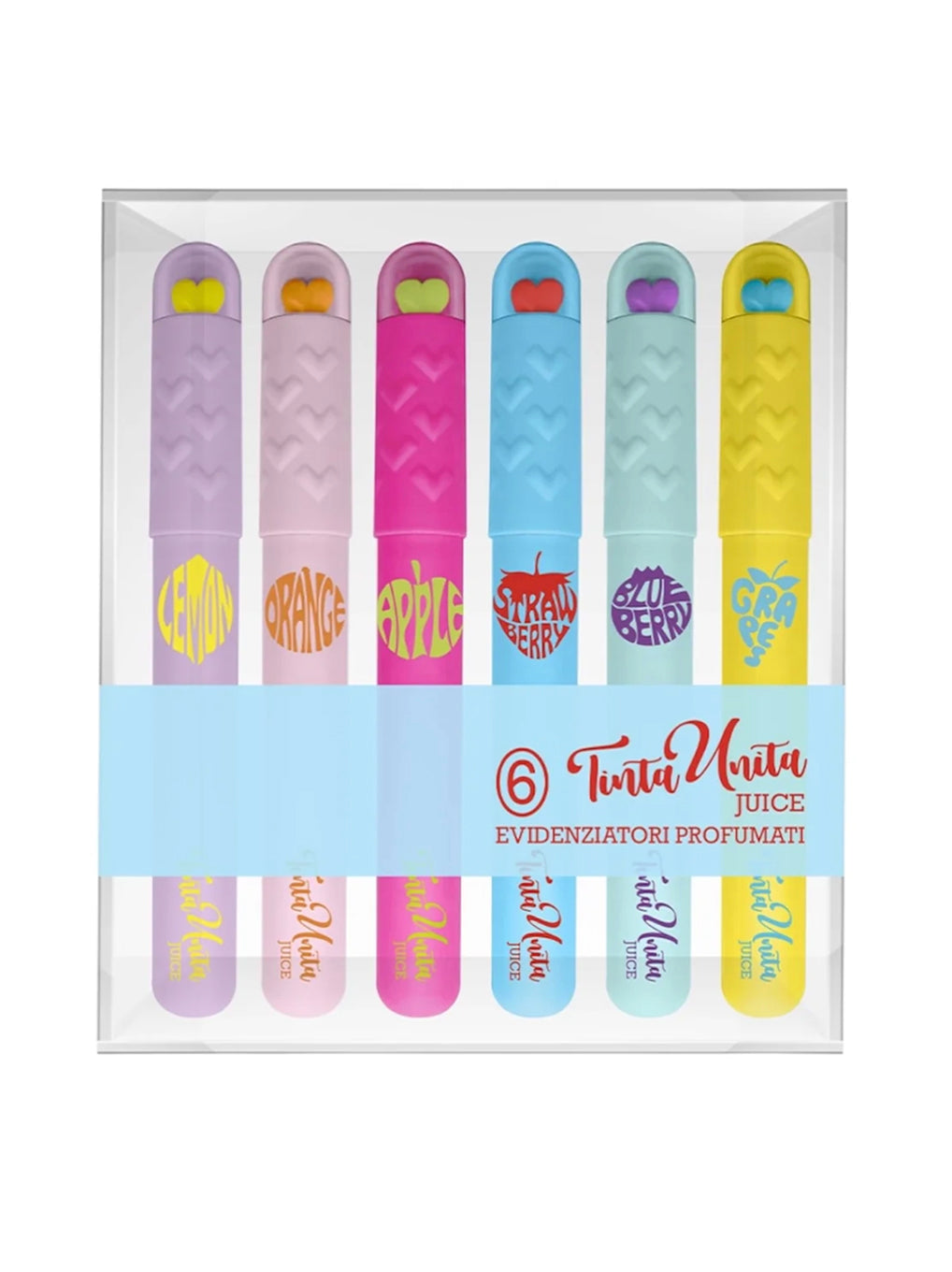 Set Evidenziatori Heart Profumati - Tinta Unita Juice