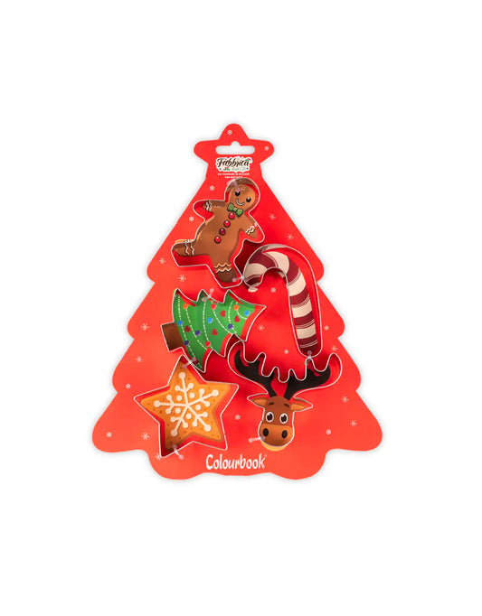 Set Formine per Biscotti Natalizi Christmas Tree Colourbook