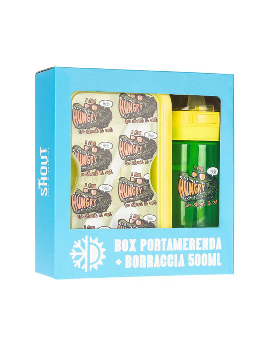 Set Portamerenda + Borraccia Shout Croco Pop