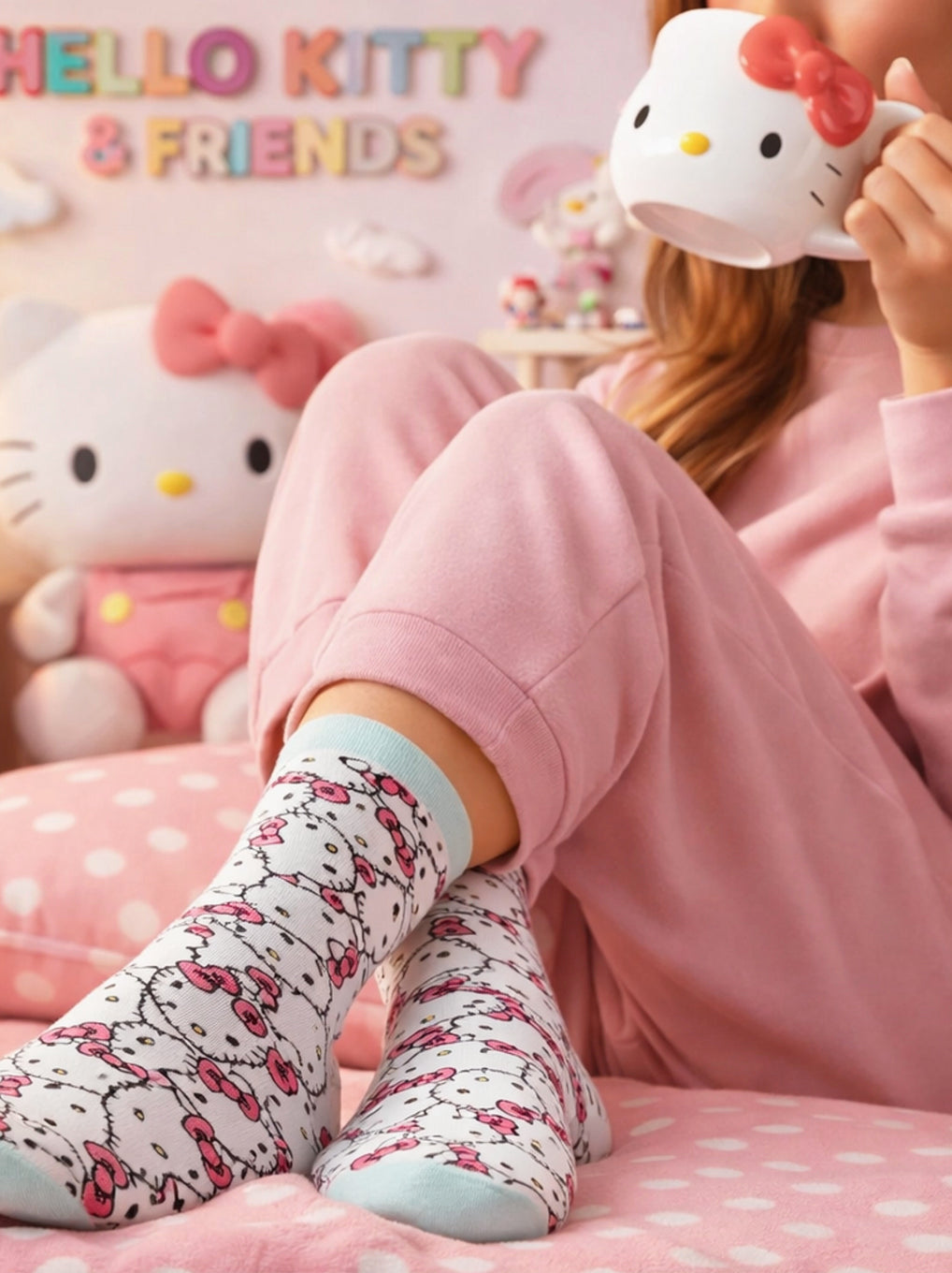 Set Tazza + Calzini Hello Kitty Sanrio