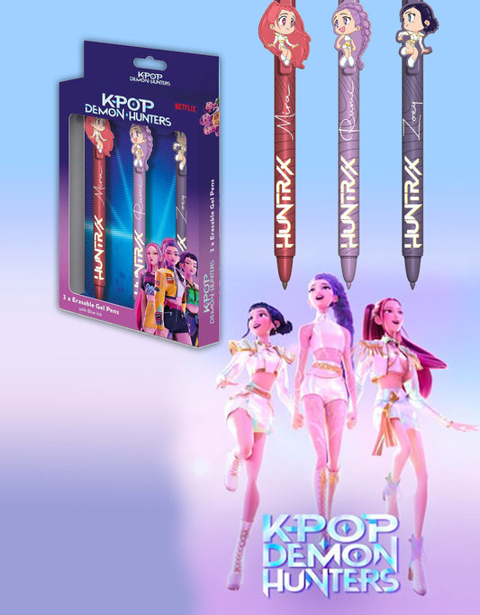 Set 3 Penne Gel Cancellabili K-Pop Demon Hunters | Preordine