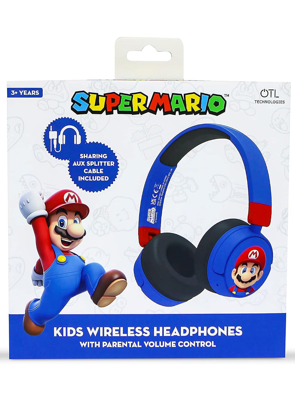 Super Mario Cuffie Wireless Bluetooth OTL Technologies