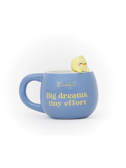 Tazza 3D Lazy Pulcino – Big Dreams, Tiny Effort – Mr. Wonderful