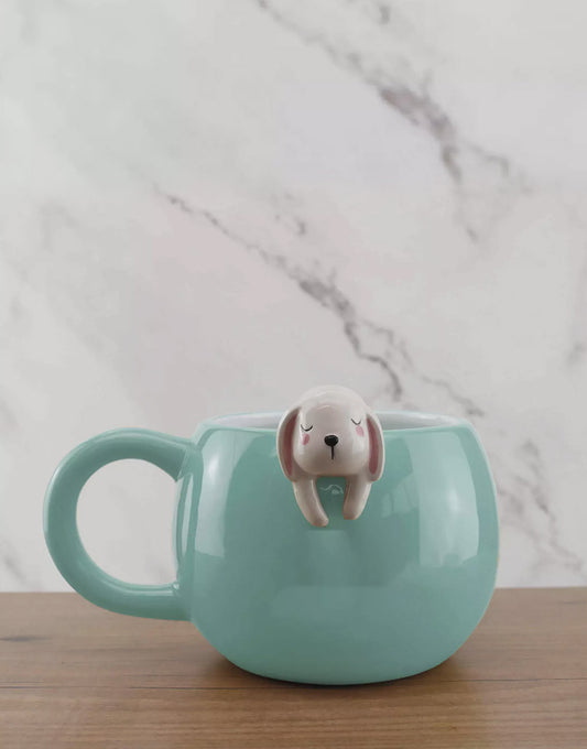 Tazza Pet Friends Bunny - Tazza con coniglietto in ceramica dipinta a mano