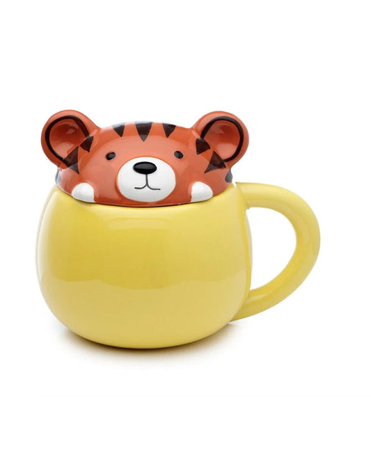 Tazza con Coperchio Sagomato a Forma di Tigre - Puckator