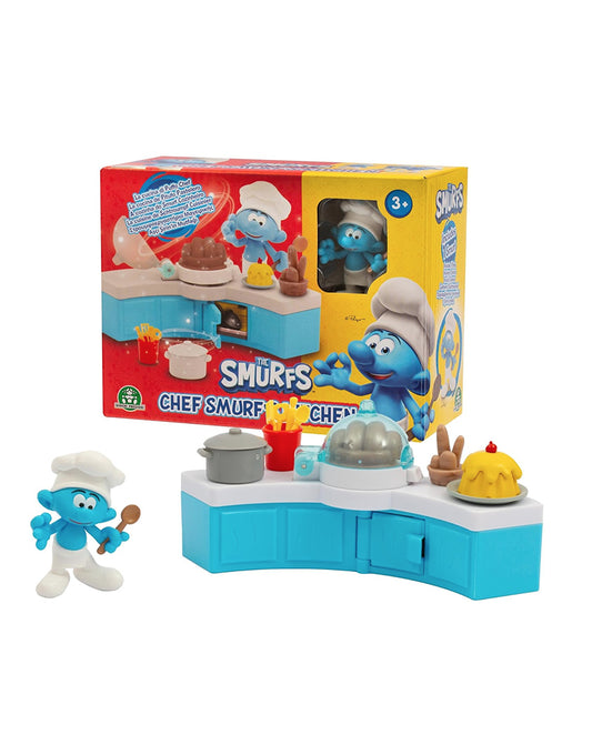 Mini Playset Puffi - Cucina di Puffo Chef con Accessori Giochi Preziosi