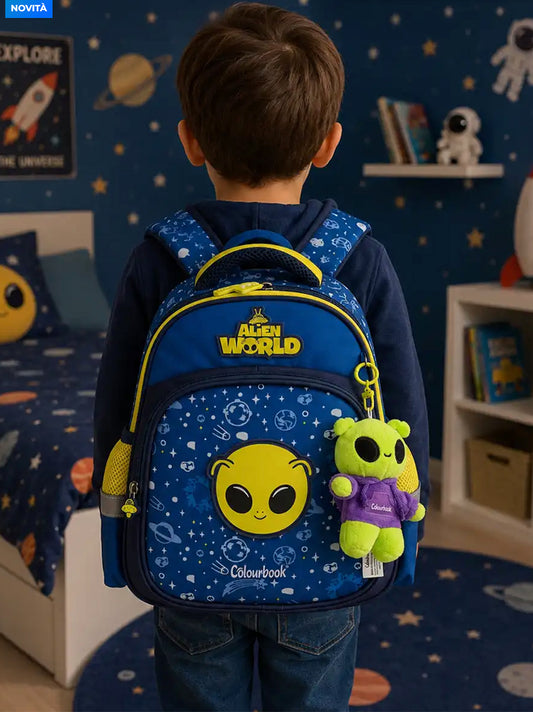 Zaino Asilo Alien World Colourbook con Peluche Omaggio