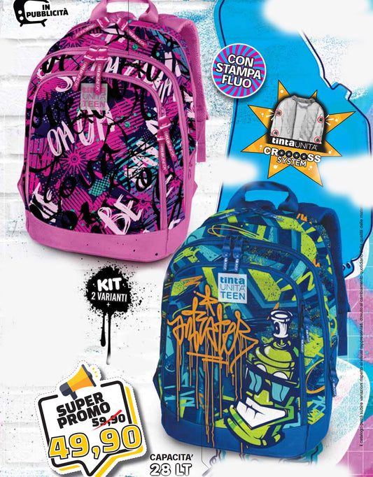 Zaino Tinta Unita Teen