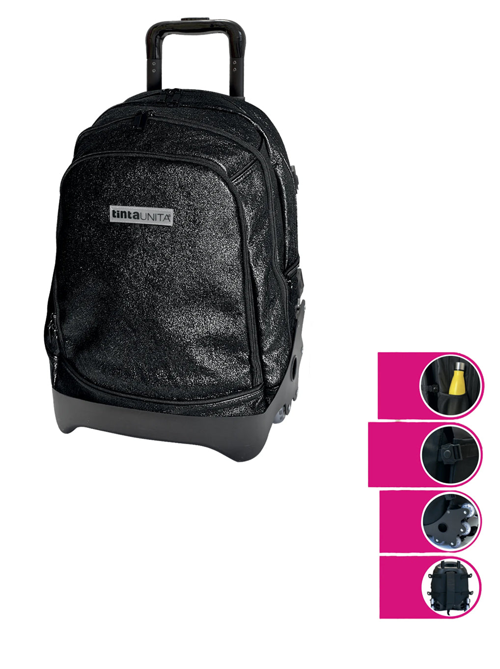 Zaino Trolley Crooss Nero Tinta Unita Glamour
