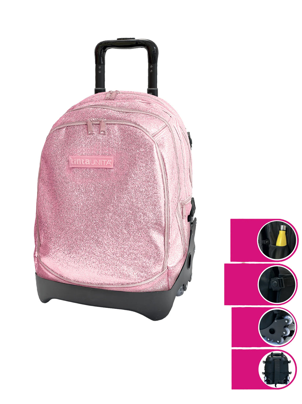 Zaino Trolley Crooss Rosa Tinta Unita Glamour